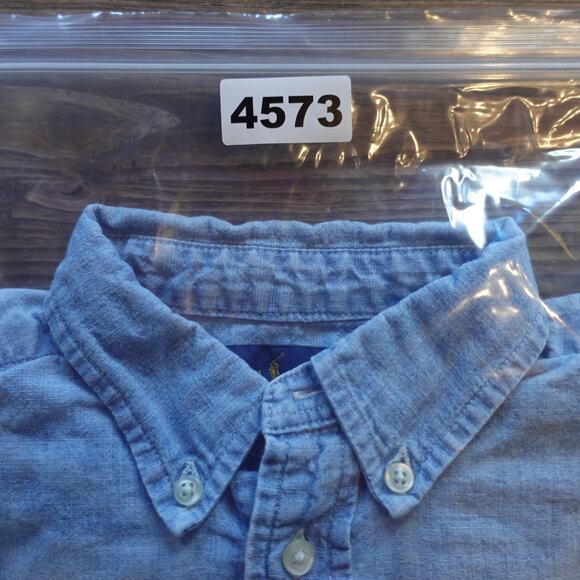 Ralph Lauren Shirt Boys 6 Blue Chambray Button Down Long Sleeve Embroidered Pony - Picture 6 of 6